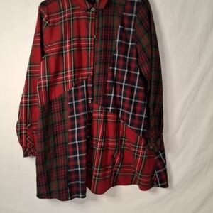 J. Jill Men's Multicolor Plaid Button Down Shirt